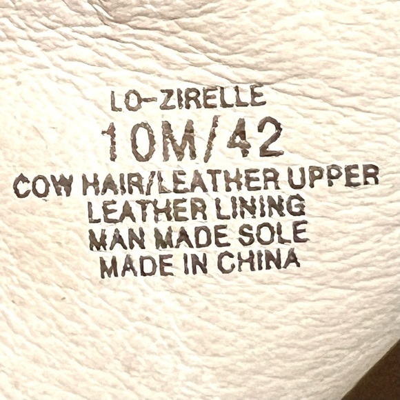 Louise et Cie Zirelle Leather Calf Hair Animal Print Cylinder Heel Booties 10/42 - Picture 14 of 15